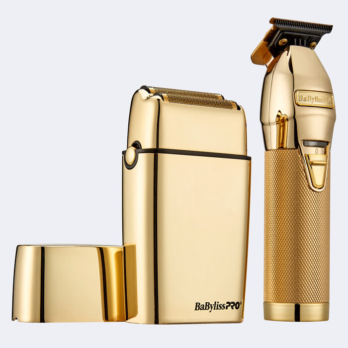 BaByliss Pro LIMITED EDITION Metal Lithium Trimmer & UVFOIL Single-Foil Shaver #FXLFHOLPKG