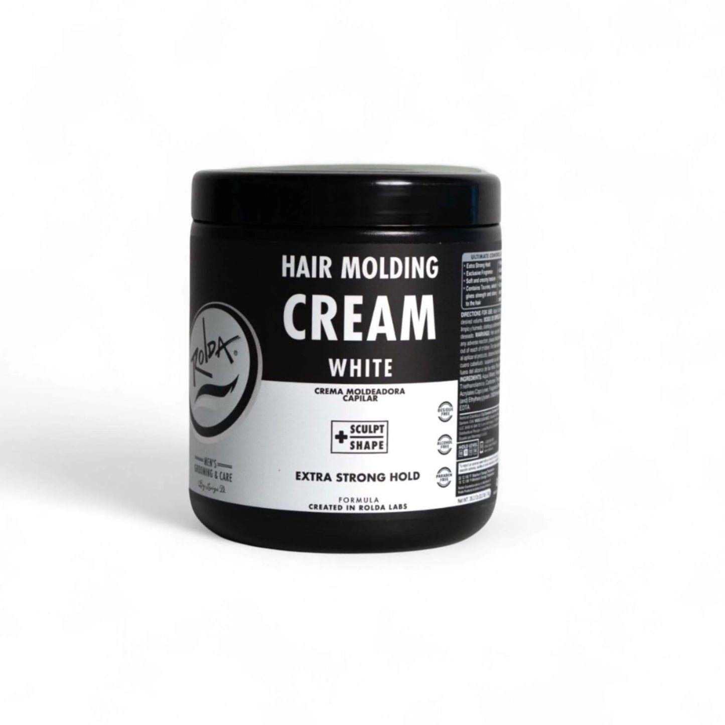 Rolda - White Hair Molding Cream | Medium-Strong Hold, Natural Finish, Medium Shine, Alcohol-free, Paraben-free