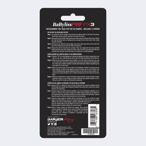 BaBylissPRO® Replacement Foils & Cutter for FX3 Double Foil Shaver