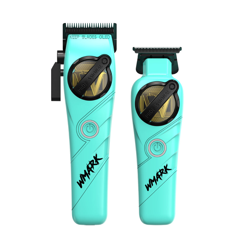 WMARK NG-8613KIT High Speed Hair Clipper Trimmer Kit ( TURQUOISE MINT )