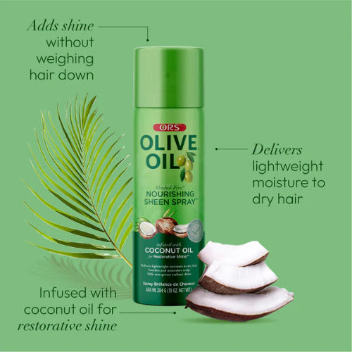 ORS Olive Oil Nourishing Sheen Spray Infused with Coconut Oil 11.5 oz