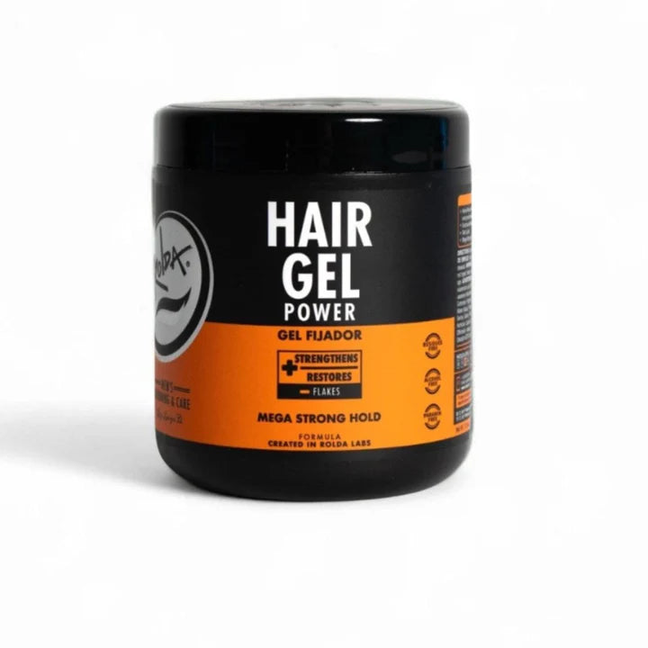 Rolda - Power Hair Styling Gel | Mega-Strong Hold, High Shine, Wet Look, Alcohol-free, Paraben-free, Flake-free