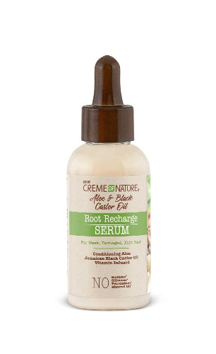 Creme of Nature Root Recharge Serum – Aloe & Black Castor Oil, 1.7 Oz | Strengthen & Revitalize Weak, Damaged Hair | JCAVES USA