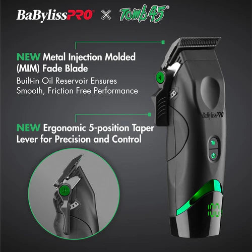 Babyliss FX Tomb45 Hair Clipper – Wireless Charging, Professional Cordless Clipper | JCAVES USA