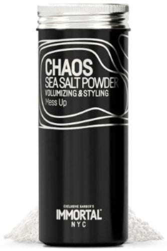 Immortal NYC Chaos Sea Salt Texture & Volumizing Powder – 0.7oz | Flexible Extra Strong Hold, Natural Matte Finish | JCAVES USA