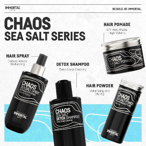 Immortal NYC Chaos Sea Salt Spray | Define & Texturize Hair with Natural Waves | JCAVES USA