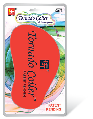 BT Tornado Coiler Hair Sponge 10 MM Hole Hot Pink