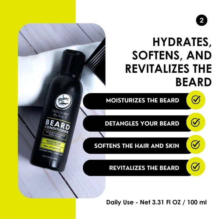 Rolda - Men's Beard Care Grooming Kit | 5-in-1 Beard Care, For Sensitive Skin, Daily Grooming Routine, Clean Beard, Restore Shine