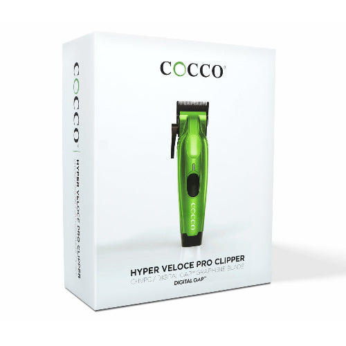 Cocco Hyper Veloce Pro Clipper – Green | High-Performance Brushless Motor Professional Clipper | JCAVES USA