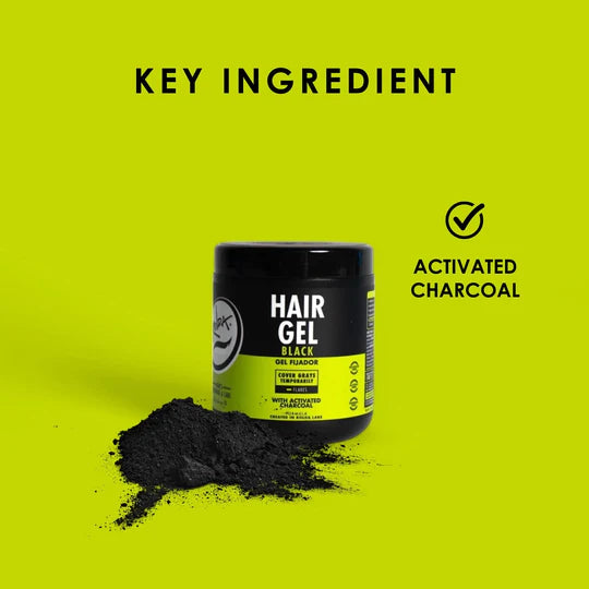 Rolda - Black Hair Styling Gel | Covers Gray Hair, Medium-Strong Hold, Medium Shine, Wet Look, Alcohol-free, Paraben-free, Flake-free