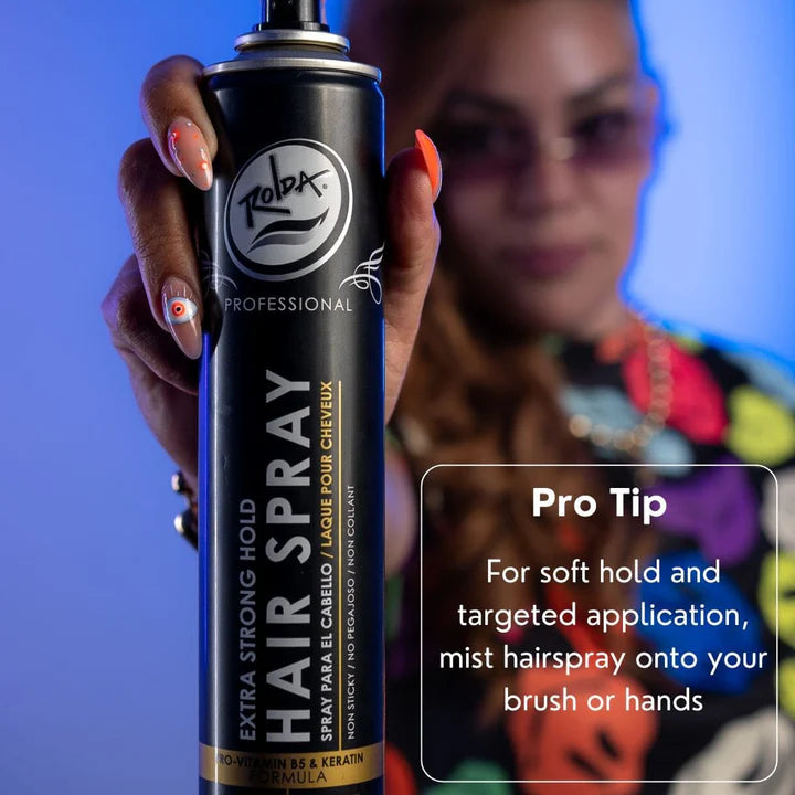 Rolda - Hair Spray Extra Strong Hold | Extra-Strong Hold, Matte Finish, Pro-Vitamin B5, Fight Moisture & Humidity, Catch Flyaway