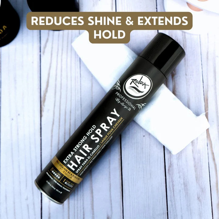 Rolda - Hair Spray Extra Strong Hold | Extra-Strong Hold, Matte Finish, Pro-Vitamin B5, Fight Moisture & Humidity, Catch Flyaway