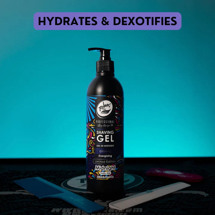 Rolda - Midnight Ginseng Shaving Gel For Sensitive Skin | No Bump Shave Gel, Mess-free Application, Anti-Aging, Fight Razor Burn, Smooth Shave