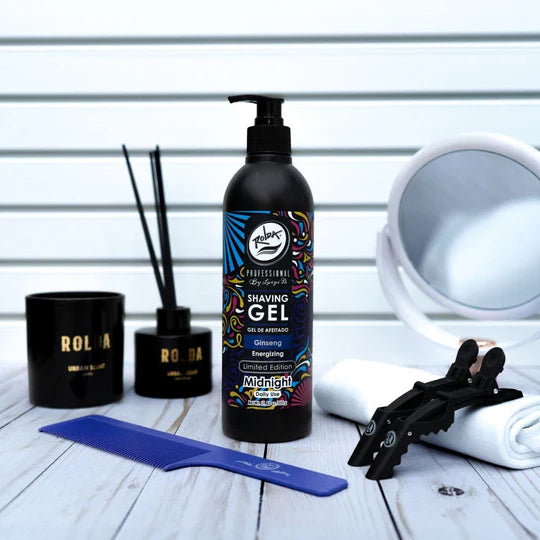 Rolda - Midnight Ginseng Shaving Gel For Sensitive Skin | No Bump Shave Gel, Mess-free Application, Anti-Aging, Fight Razor Burn, Smooth Shave