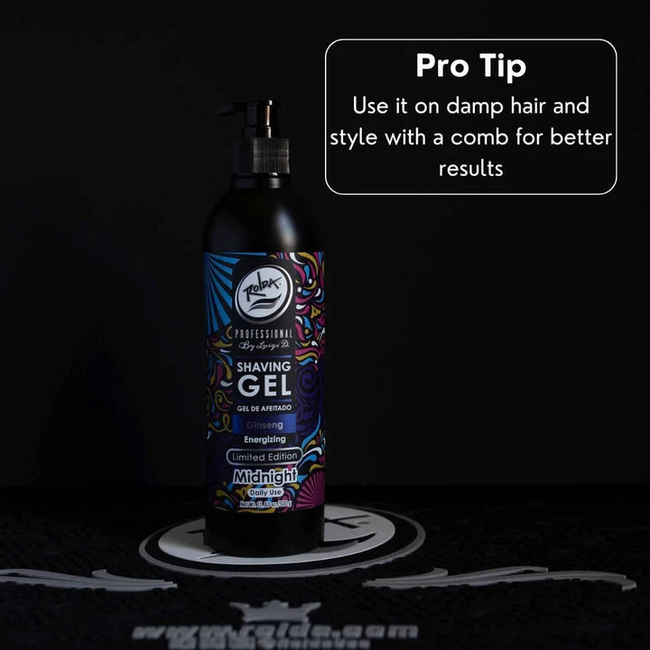 Rolda - Midnight Ginseng Shaving Gel For Sensitive Skin | No Bump Shave Gel, Mess-free Application, Anti-Aging, Fight Razor Burn, Smooth Shave