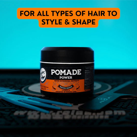 Rolda - Power Hair Pomade | Water Based Formula, High Hold, High Shine, Edge Control Gel, Flake-free, Alcohol-free, Residue-free