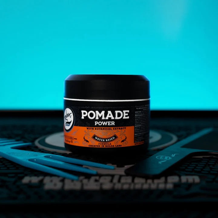 Rolda - Power Hair Pomade | Water Based Formula, High Hold, High Shine, Edge Control Gel, Flake-free, Alcohol-free, Residue-free