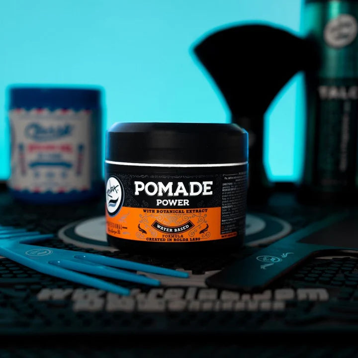 Rolda - Power Hair Pomade | Water Based Formula, High Hold, High Shine, Edge Control Gel, Flake-free, Alcohol-free, Residue-free