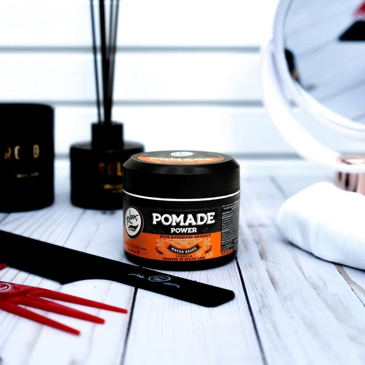 Rolda - Power Hair Pomade | Water Based Formula, High Hold, High Shine, Edge Control Gel, Flake-free, Alcohol-free, Residue-free