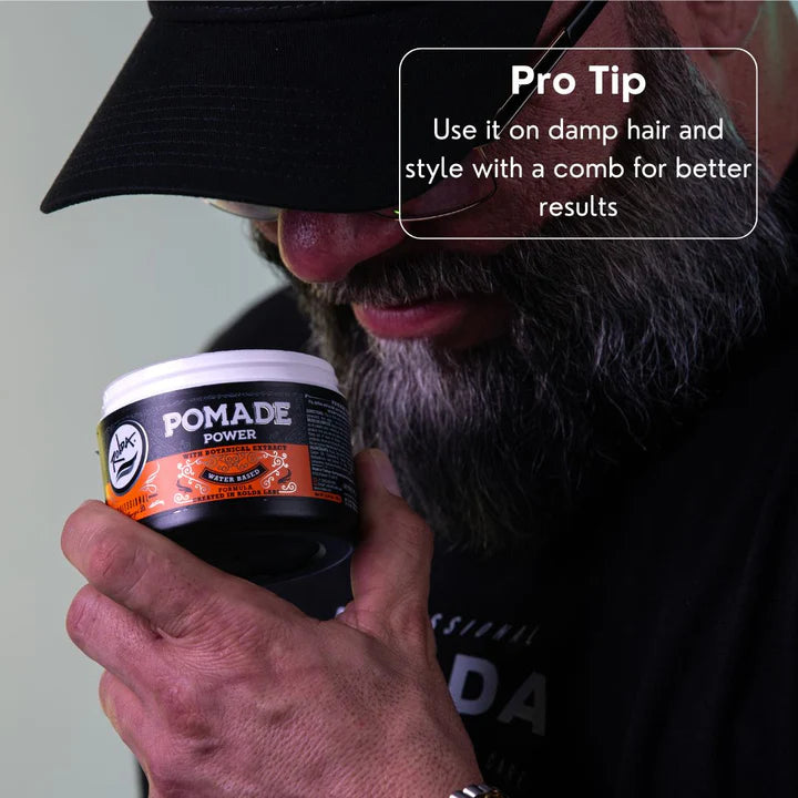 Rolda - Power Hair Pomade | Water Based Formula, High Hold, High Shine, Edge Control Gel, Flake-free, Alcohol-free, Residue-free