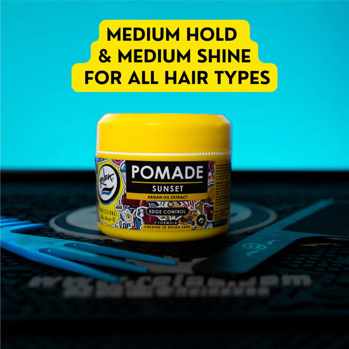 Rolda - Sunset Hair Pomade | Water Based Formula, Medium Hold, Medium Shine, Washes Out Easily, All Day Hold, Flake-free