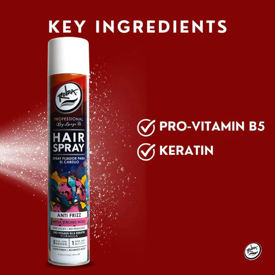 Rolda - Mega Strong Hold Hair Spray | Matte Finish, Pro-Vitamin B5, Fight Moisture & Humidity, Catch Flyaway