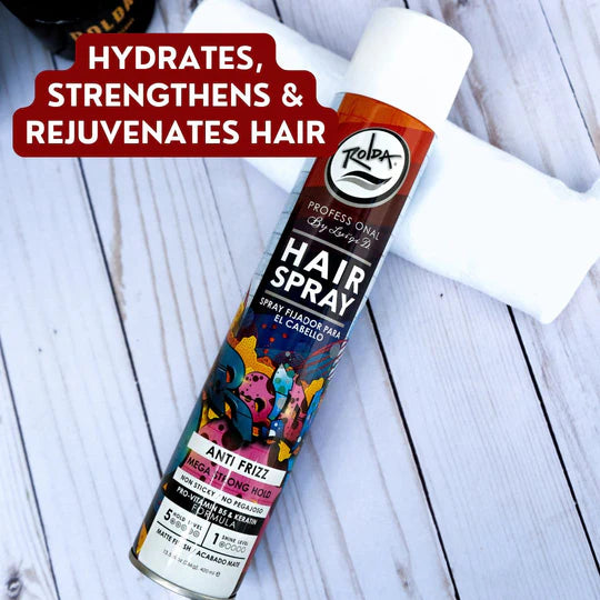 Rolda - Mega Strong Hold Hair Spray | Matte Finish, Pro-Vitamin B5, Fight Moisture & Humidity, Catch Flyaway