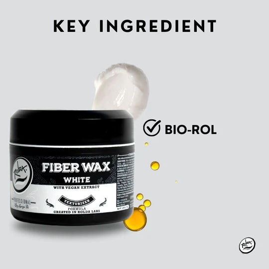 Rolda - White Hair Fiber Wax | Add Volume & Texture, Medium Hold, Semi Matte Finish, Hybrid Formula, Residue-free, Alcohol-free