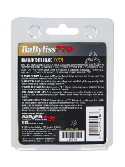 BaBylissPRO Gold Standard T-Blade FX707Z – Premium Replacement Blade for Professional Clippers | JCAVES USA