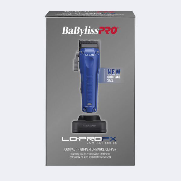 BaByliss Pro LO-PROFX Compact Clipper – Blue FX82, High-Performance Professional Hair Clipper | JCAVES USA