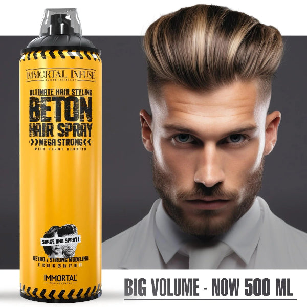 Beton Mega Strong Hair Spray – Matte Dry Look, Plant Keratin, 500ml, Professional Hold | JCAVES USA