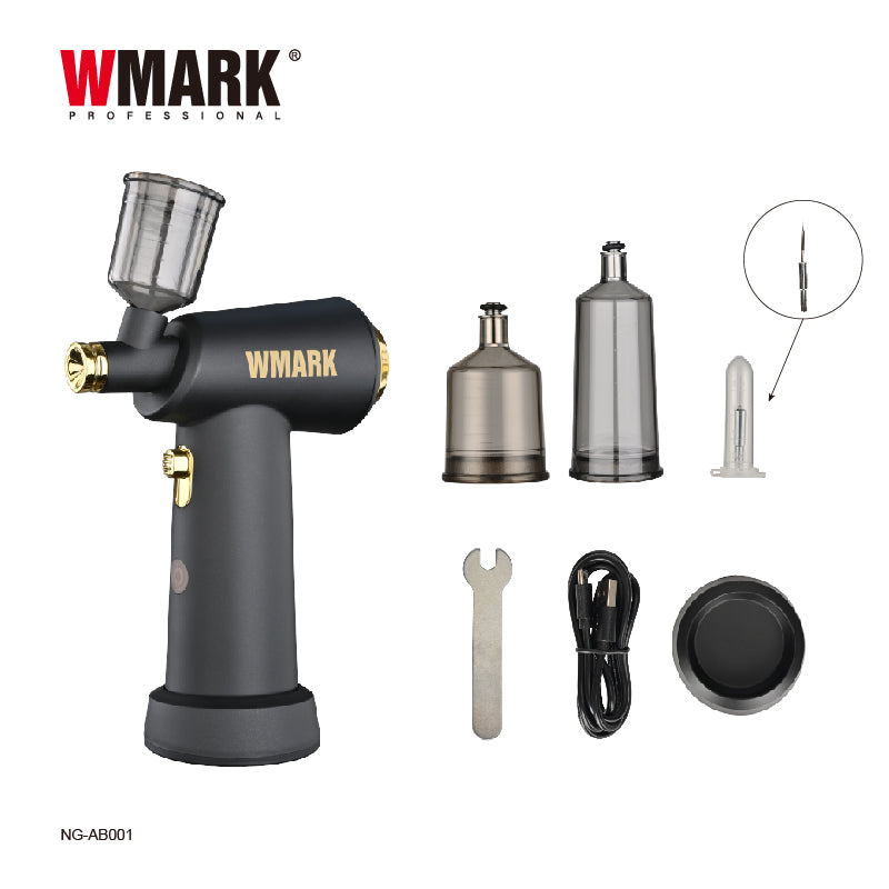 WMARK  Airbrush For Barber ( Black )