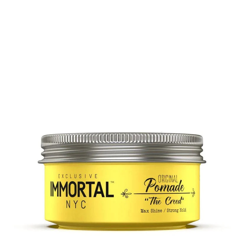 Immortal NYC Original Pomade "The Creed" | Strong Hold & Shiny Finish Hair Styling | JCAVES USA