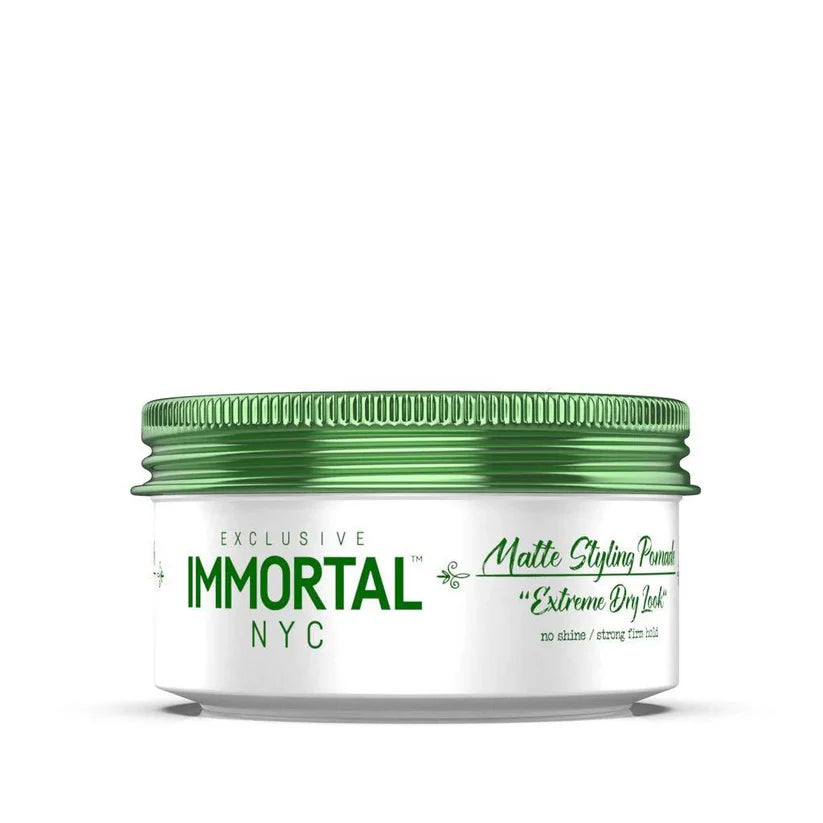Immortal NYC Matte Styling Pomade | Strong Hold, Matte Finish & Extra Volume | JCAVES USA