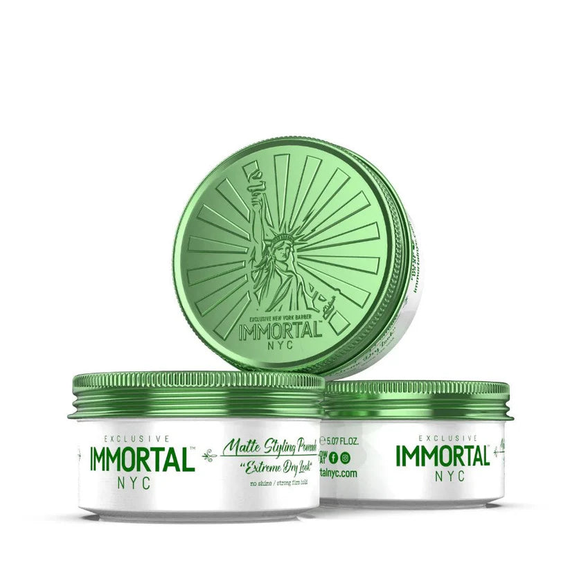 Immortal NYC Matte Styling Pomade | Strong Hold, Matte Finish & Extra Volume | JCAVES USA