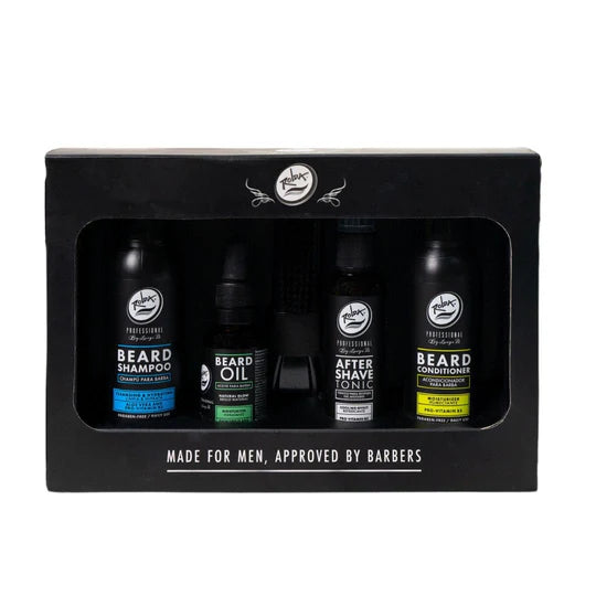 Rolda - Men's Beard Care Grooming Kit | 5-in-1 Beard Care, For Sensitive Skin, Daily Grooming Routine, Clean Beard, Restore Shine
