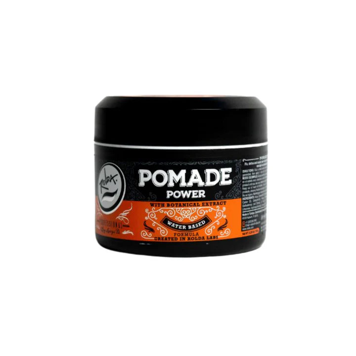 Rolda - Power Hair Pomade | Water Based Formula, High Hold, High Shine, Edge Control Gel, Flake-free, Alcohol-free, Residue-free