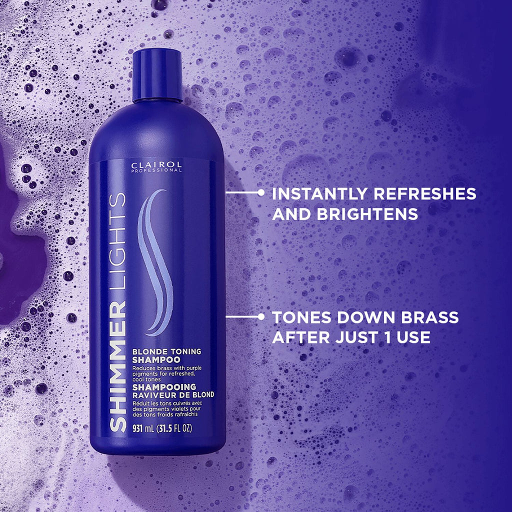 Shimmer Lights Purple Shampoo – Conditioning for Blonde & Silver Hair, 31.5 oz
