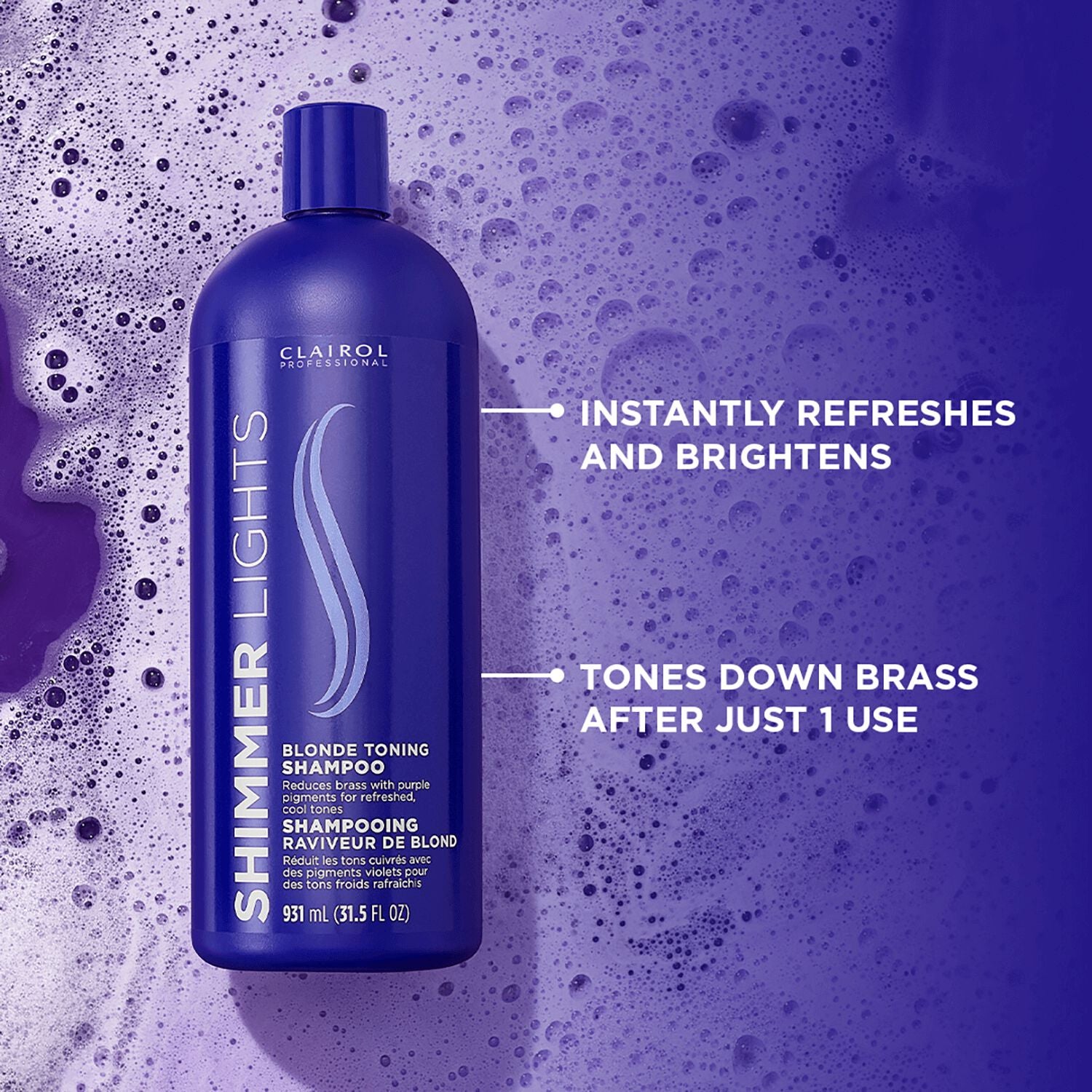 Shimmer Lights Purple Shampoo – Conditioning for Blonde & Silver Hair, 31.5 oz