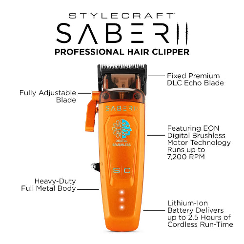 StyleCraft Saber II Clipper - Orange