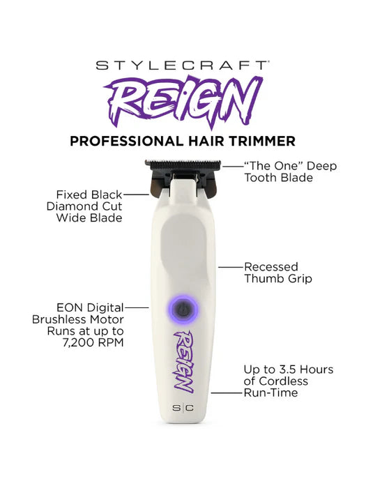 SC Reign Professional Hair Trimmer with EON Digital Brushless Motor