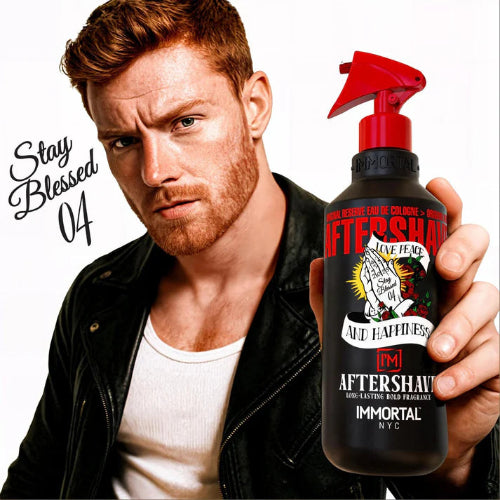 Immortal NYC Aftershave Stay Blessed 04 | Refreshing & Soothing Post-Shave for Men | JCAVES USA