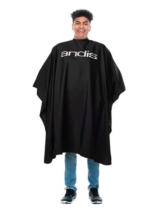 Andis Black Barber Cape – Professional Hair Cutting Cape, Lightweight & Durable #12810 | JCAVES USA