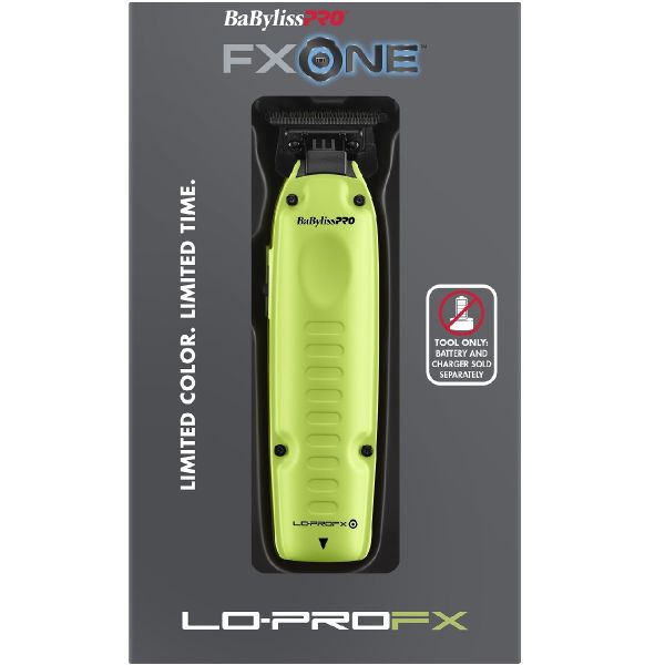 BaBylissPRO FXONE Lo-ProFX Limited Edition Neon Yellow Trimmer – Professional Cordless Hair & Beard Trimmer | JCAVES USA