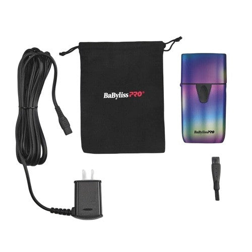 BaByliss PRO UVFOIL Iridescent Cordless Single-Foil Shaver – Rainbow, Professional Grooming Tool | JCAVES USA