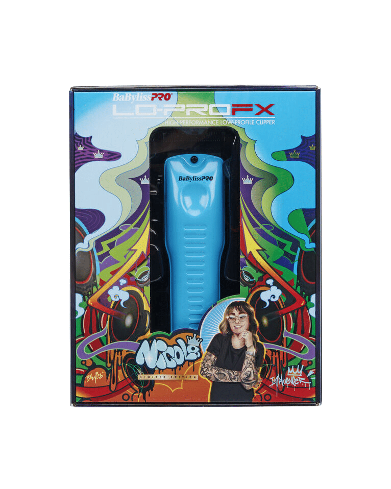 BaByliss Lo-PRO FX Influencer Clipper – Blue Limited Edition FX825BI, Professional Cordless Hair Clipper | JCAVES USA