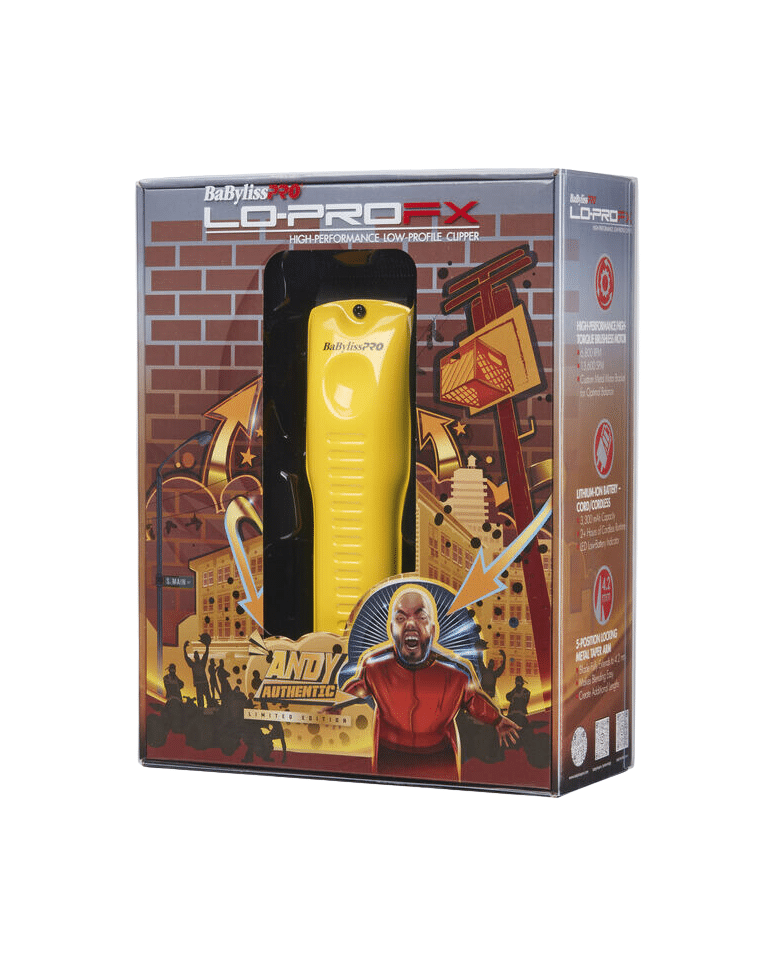 BaBylissPRO Influencer Edition LoProFX Clipper – Yellow FX825YI, Professional Cordless Hair Clipper | JCAVES USA