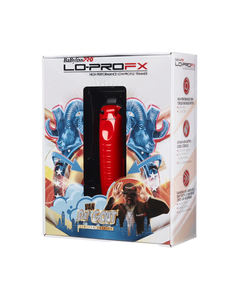BaBylissPRO Influencer Edition LoProFX Trimmer – Red FX726RI, Professional Cordless Hair & Beard Trimmer | JCAVES USA
