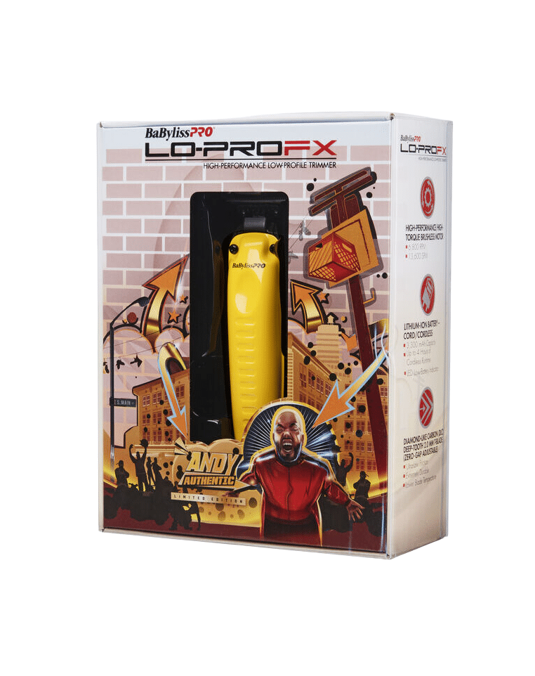 BaBylissPRO Influencer Edition LoProFX Trimmer – Yellow FX726YI, Professional Cordless Hair & Beard Trimmer | JCAVES USA