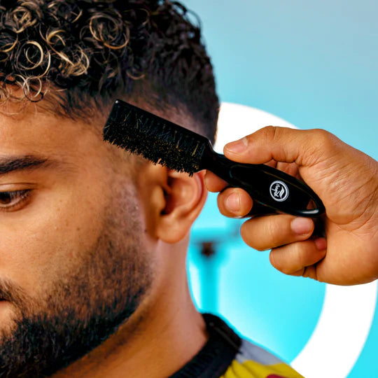 Rolda - Barber Brush For Fades | Boar Bristles, Fade & Beard Brush, Remove Excess Hair